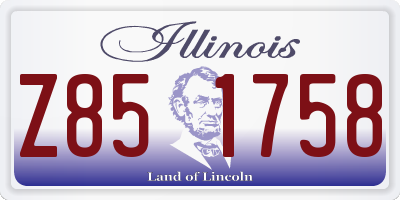 IL license plate Z851758