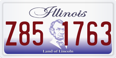 IL license plate Z851763