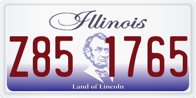 IL license plate Z851765