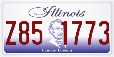 IL license plate Z851773