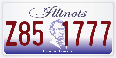 IL license plate Z851777