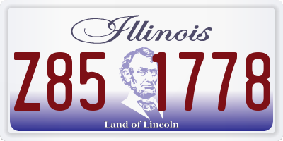 IL license plate Z851778