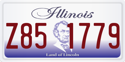 IL license plate Z851779