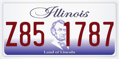 IL license plate Z851787