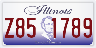 IL license plate Z851789