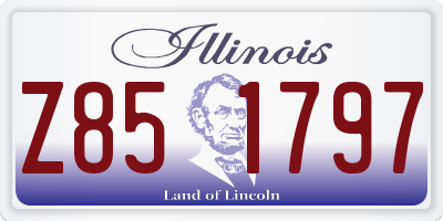 IL license plate Z851797