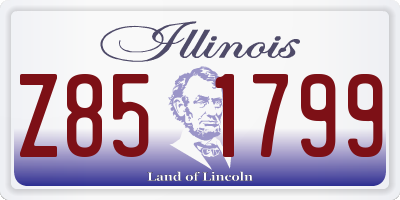 IL license plate Z851799