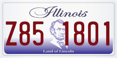 IL license plate Z851801