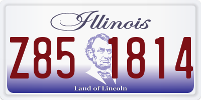 IL license plate Z851814