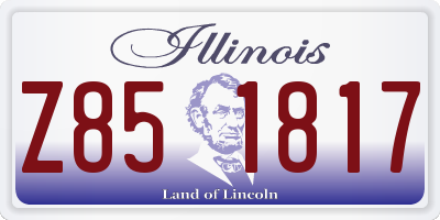 IL license plate Z851817