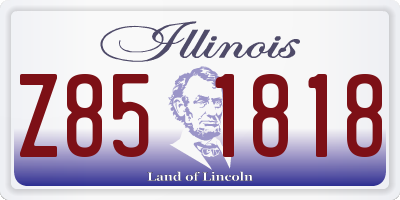 IL license plate Z851818