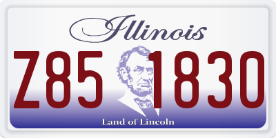 IL license plate Z851830