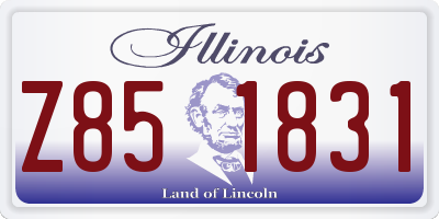IL license plate Z851831
