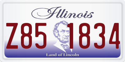 IL license plate Z851834