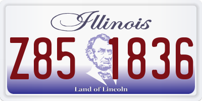 IL license plate Z851836