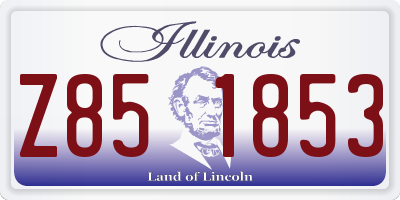 IL license plate Z851853