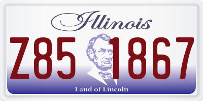 IL license plate Z851867