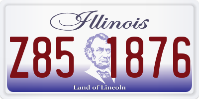 IL license plate Z851876