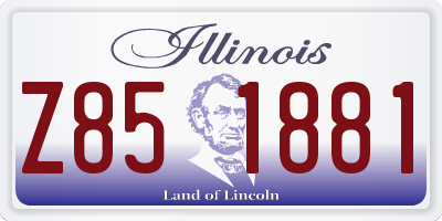IL license plate Z851881