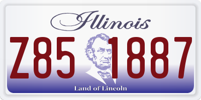 IL license plate Z851887