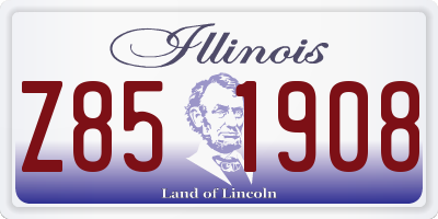 IL license plate Z851908