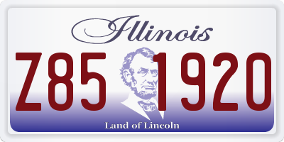IL license plate Z851920