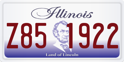 IL license plate Z851922