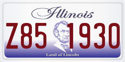 IL license plate Z851930