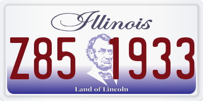 IL license plate Z851933