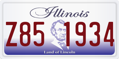 IL license plate Z851934