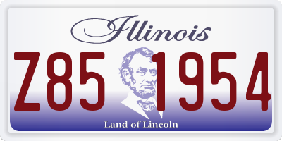 IL license plate Z851954