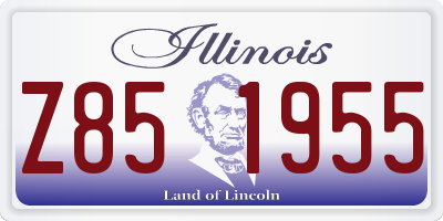 IL license plate Z851955