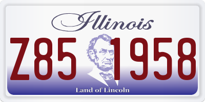 IL license plate Z851958