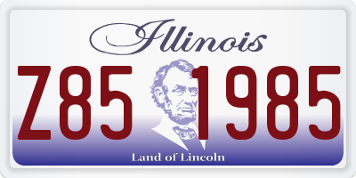 IL license plate Z851985