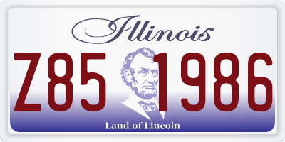 IL license plate Z851986