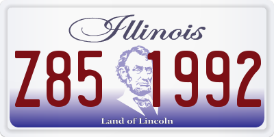 IL license plate Z851992