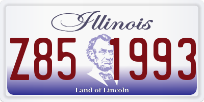IL license plate Z851993