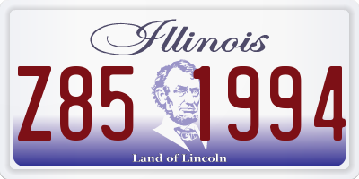 IL license plate Z851994