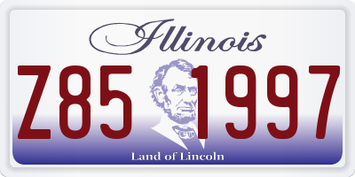 IL license plate Z851997