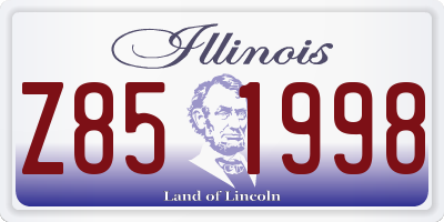 IL license plate Z851998