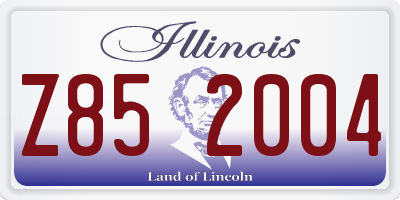 IL license plate Z852004