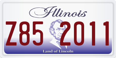 IL license plate Z852011