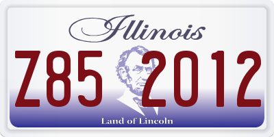 IL license plate Z852012