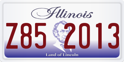 IL license plate Z852013