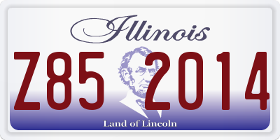 IL license plate Z852014