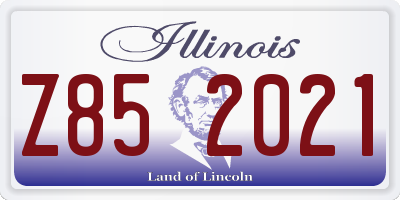 IL license plate Z852021