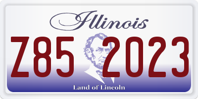 IL license plate Z852023