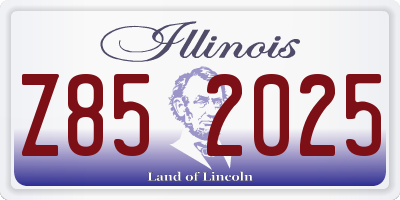 IL license plate Z852025