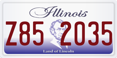 IL license plate Z852035