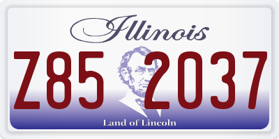 IL license plate Z852037